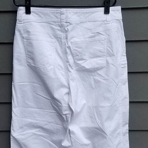Chaps White Cotton Blend Cropped Pants Size 8 - Picture 7 of 7